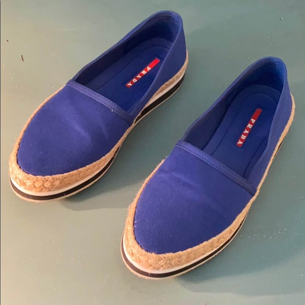 Prada Women’s Donna Espadrille Canvas Shoe US 5.5